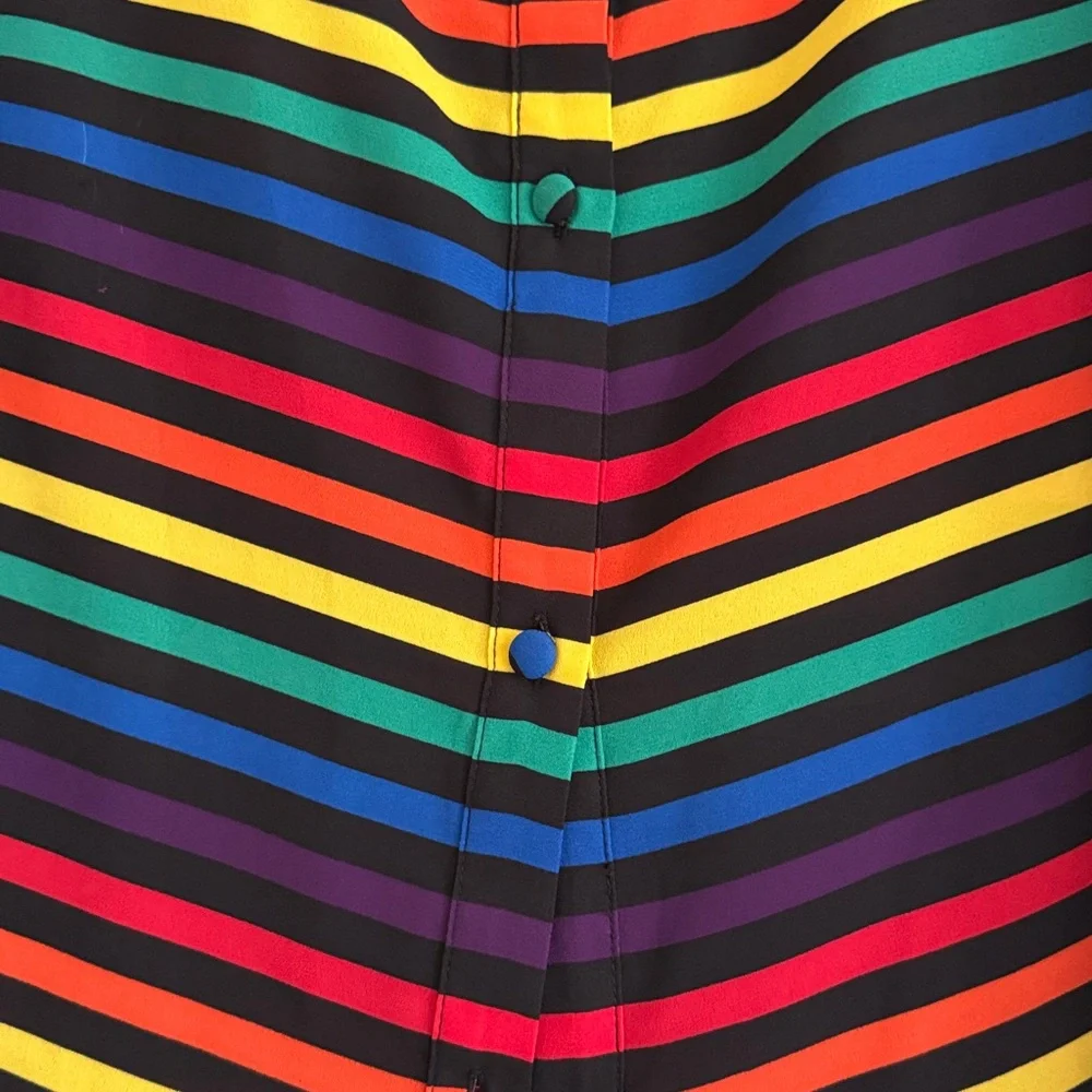 Torrid Rainbow Striped Short Sleeve Top - Picture 5 of 5
